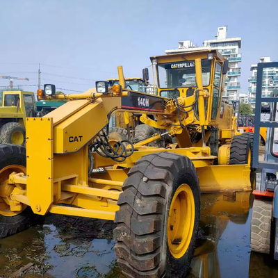 Cat 140h Motor Grader с двигателем Cummins 1200 рабочих часов Использованные детали в Шанхае