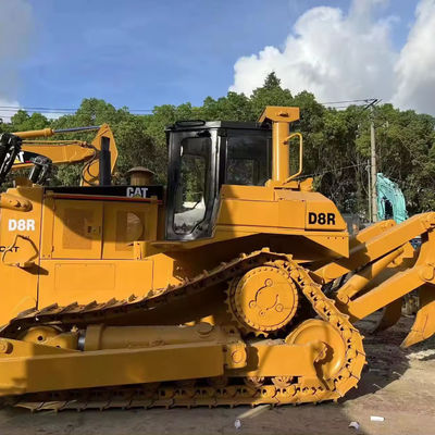 Использованный бульдозер CAT D8R с хорошим двигателем и оригинальным гидравлическим цилиндром