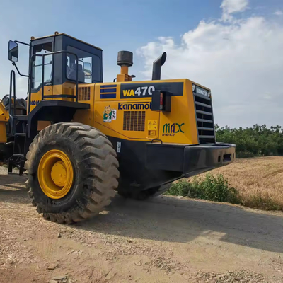8 тонн номинальной нагрузки Использованный Komatsu WA470-3 колесный погрузчик для складских операций