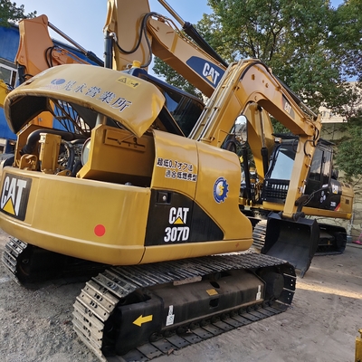 Использованный экскаватор Cat 307D с небольшим размером с емкостью 0,31 ведра и обувью для треков