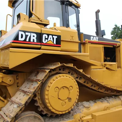 Шанхайский использованный бульдозер CAT D7R с оригинальной гидравлической системой и двигателем Cat C9
