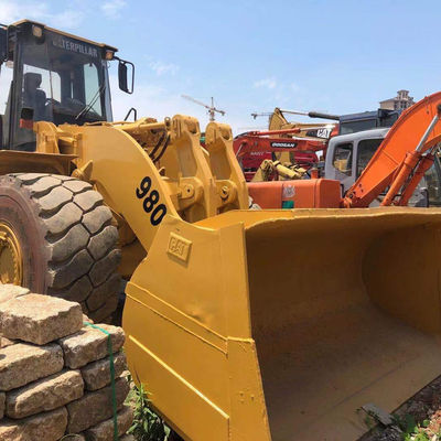 1200 рабочих часов Использованный загрузчик передних колес 980G Caterpillar 980G Second Hand Loader