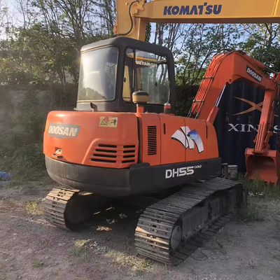 Подержанный мини экскаватор Doosan Dx55 5 тонн с двигателем 4TNV94L и оригинальным гидравлическим насосом