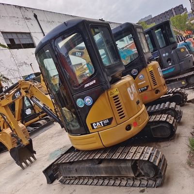 1200 рабочих часов Использованные экскаваторы 303Cr CAT 303.5E Мини экскаваторы 3,5 т с приспособлениями