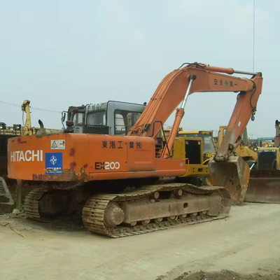 Использованный экскаватор Hitachi EX200-5 с хорошим состоянием 4000 рабочих часов двигатель ISUZU