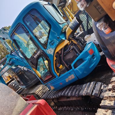 Использованный Kubota U35 163 185 Япония Оригинальный резиновый мини экскаватор 3,5 тонны 18,5КВт Год 2020