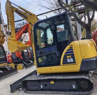 Использованный экскаватор Komatsu PC56 Crawler Backhoe Гарантированная производительность и надежность