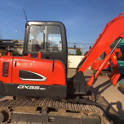 Doosan Dx55 5 тонн мини экскаватор используется с 1200 рабочих часов и 0,21 емкости ведра